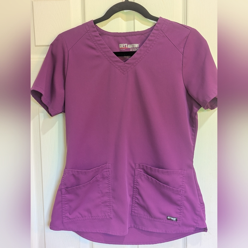 Grey's Anatomy Women's V-Neck Purple Top